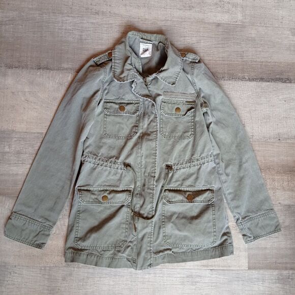 Billabong Military Field Jacket Small S Olive Green Cotton Lightweight Utility - Picture 1 of 9